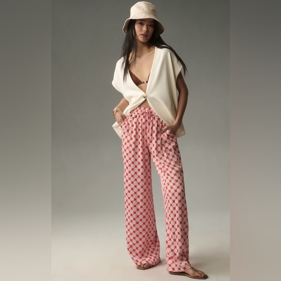 Maeve Pants - Maeve Straight-Leg Pull-On Silk Pants